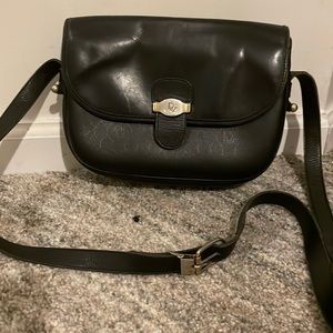 Dior black leather purse